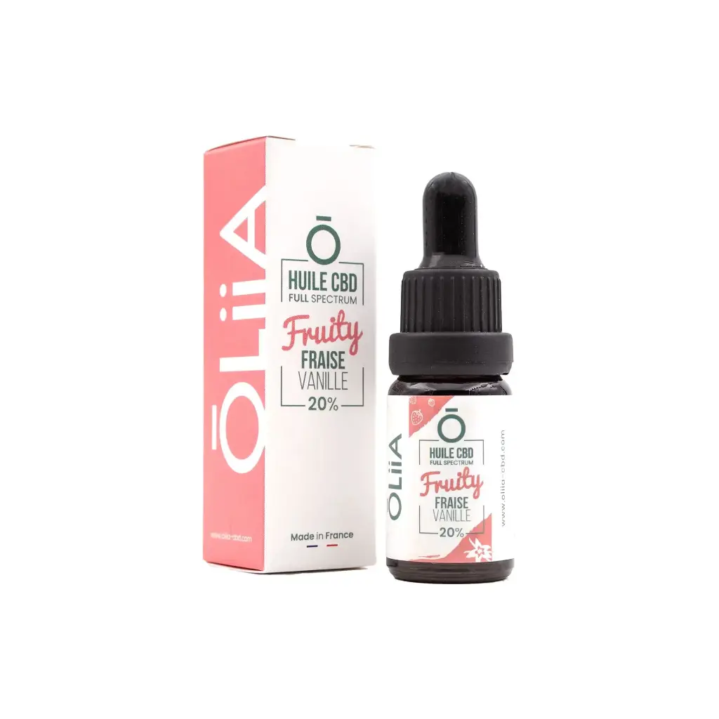 Huile CBD Fraise & Vanille - 10 ml - Full Spectrum