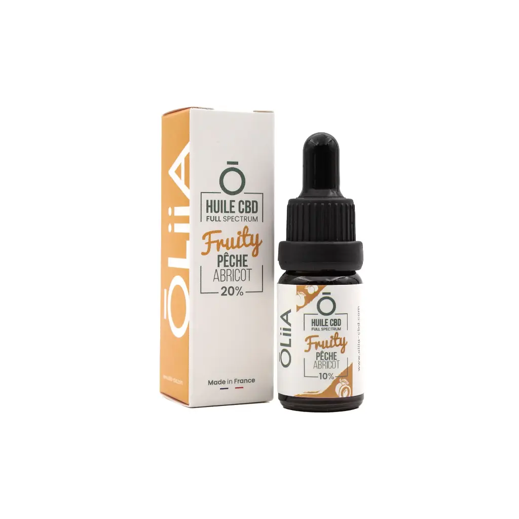 Huile CBD Pêche & Abricot - 10 ml - Full Spectrum