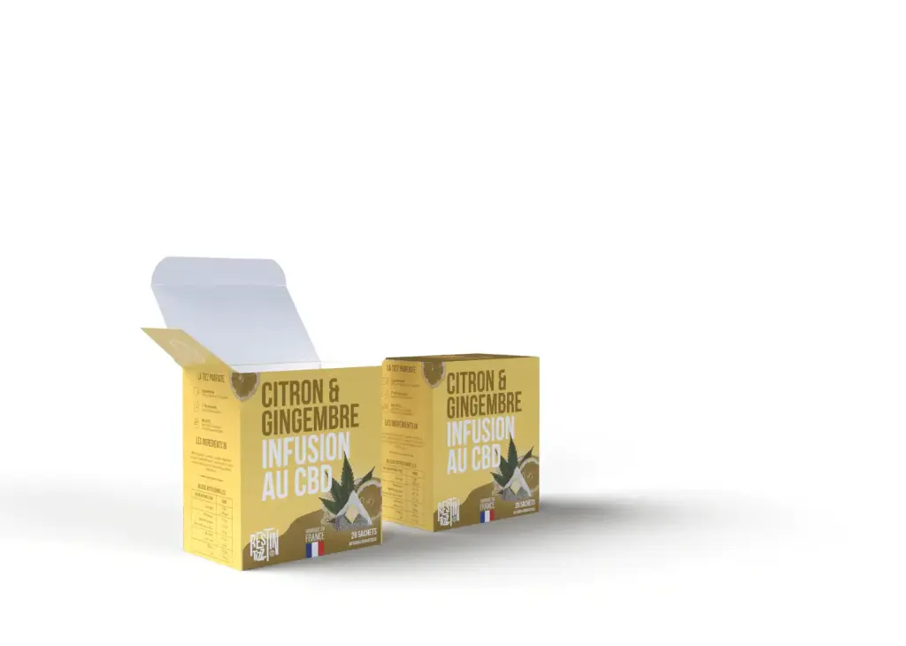 Infusettes Bio au CBD - Citron Gingembre (20 sachets)
