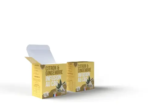 Infusettes Bio au CBD - Citron Gingembre (20 sachets)